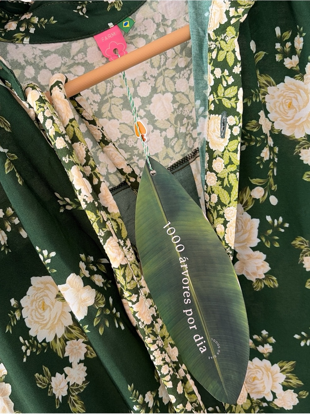 FARM Rio Green Floral Shirt Maxi Dress - Picture 6 of 9